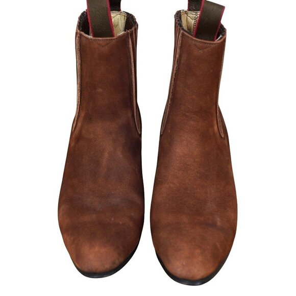 Winchester Brown Suede Leather Chelsea Cowboy Boots For Kids Sz 2 - Picture 1 of 6